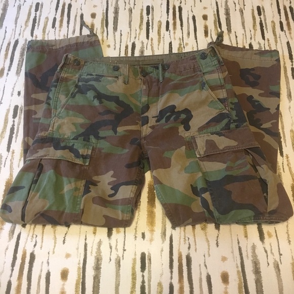 rrl camo cotton surplus cargo pant